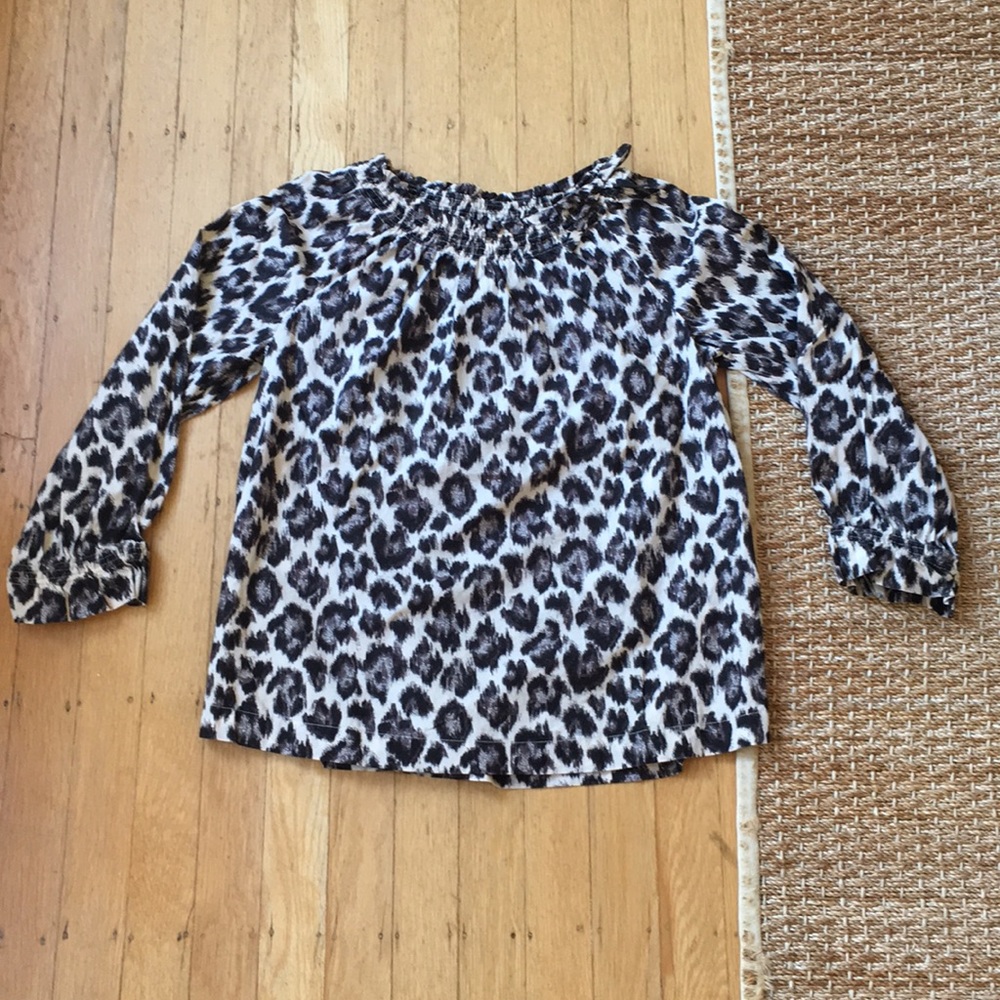 Cute crewcuts leopard print top size 14